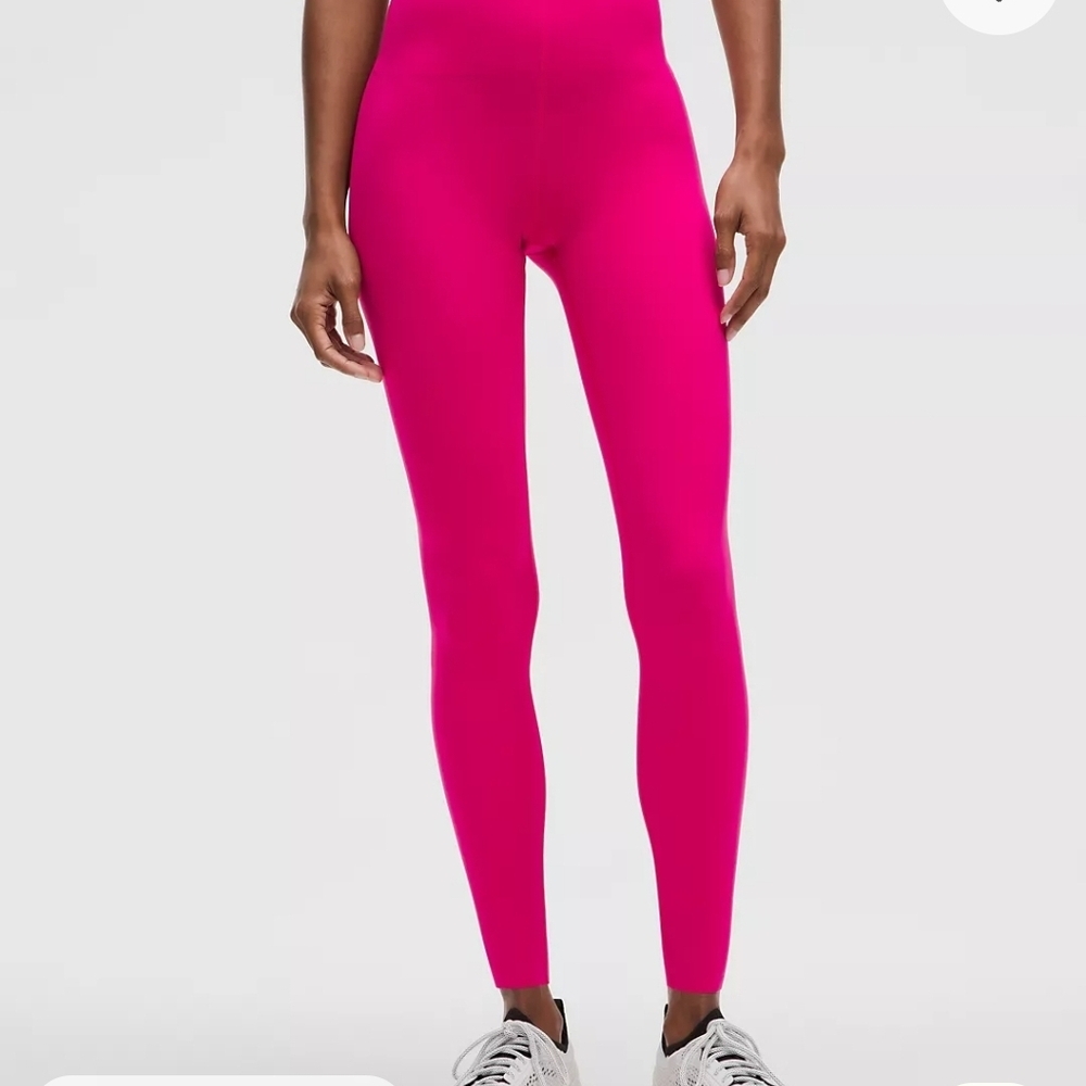 NWT Lululemon Athletica Sz 0 Hot Pink Legging Glow Up High Rise Tight 28" Length
